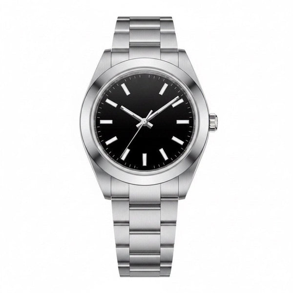 Sporty gunmetal octagonal with crown guard, textured dial, rose-gold accents · SF-31