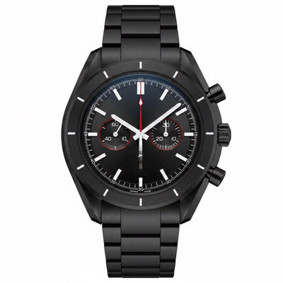All-black chronograph with red accents · SF-20