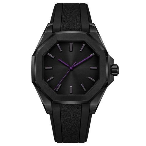 All-black octagonal, purple hands · SF-55