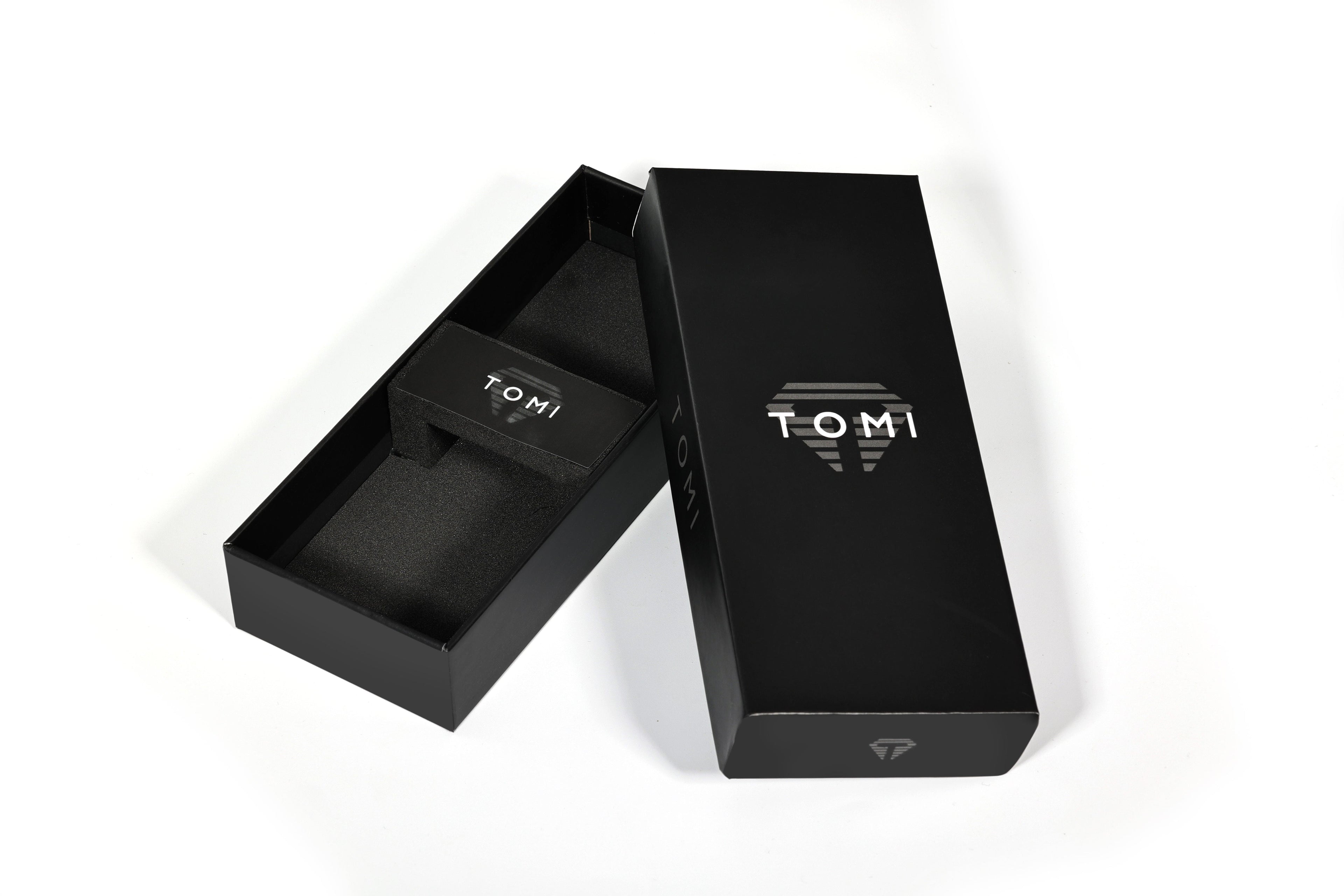 TOMI T-098 Men's Watch Date Quartz Round Shape Dial Leather Straps