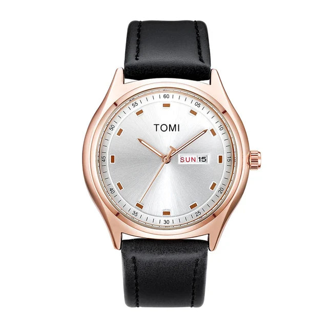 TOMI T-030 Men's Luxury Quartz Watch - Day & Date Display
